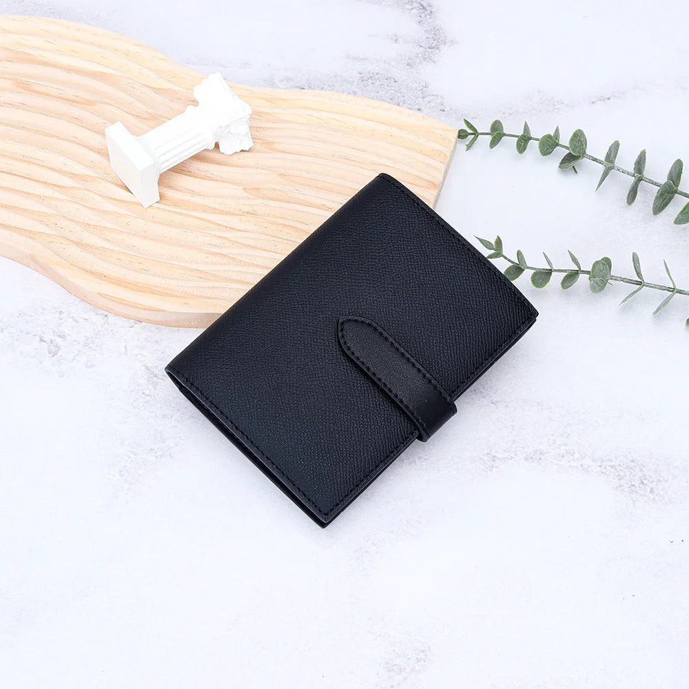 Luxury Design Genuine Leather Wallet For Woman Custom Initials Fashion Folding Passport Holder Business Card Holder Coin Purse