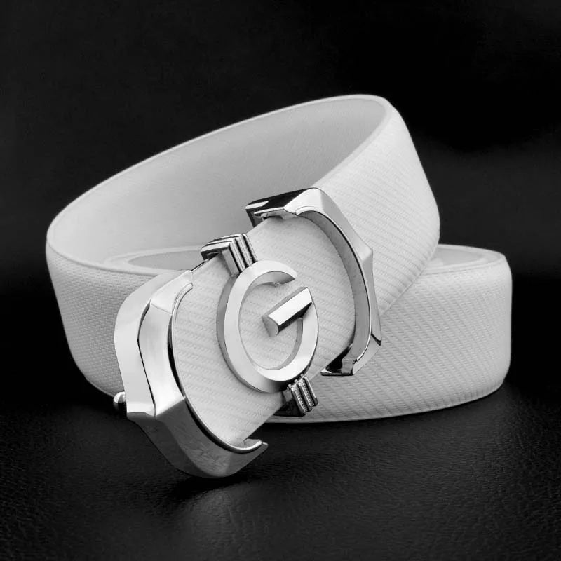 Designer belts men high quality genuine leather fashion G belt men luxury brand Cowskin casual white Waist Strap ceinture homme