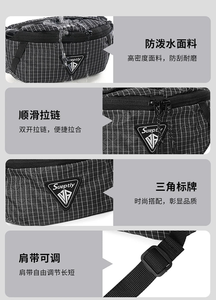 Outdoor hiking backpack - Large capacity, lightweight, expandable chest bag. Suitable for both men and women. Includes hiking eq