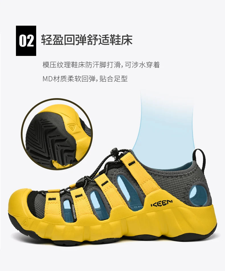 Luxury Brand Sandals For Men Outdoor Beach Shoes Unisex Comfy Non-slip Women's Summer Sandals Men's Sports Sneakers Wading Shoes