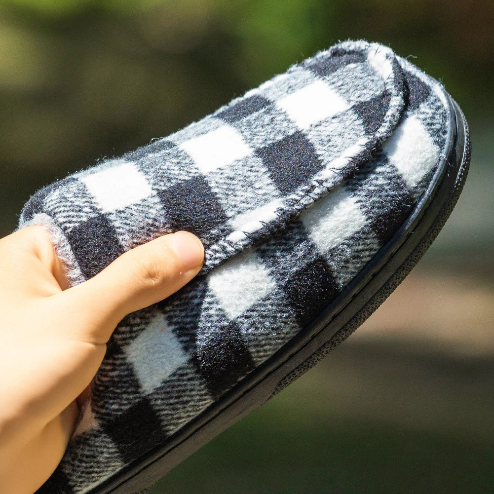 Winter Slippers for men Garden Non slip Comfortable Warm Soft Bedroom Platform Living Room Memory Foam Indoor House Shoes Home