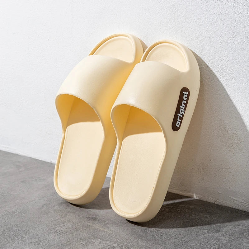 Men's Non-Slip Slippers for Women Summer New Indoor Home Soft Bottom Middle-Aged and Elderly Couples Bathroom Bathing Slippers for Men