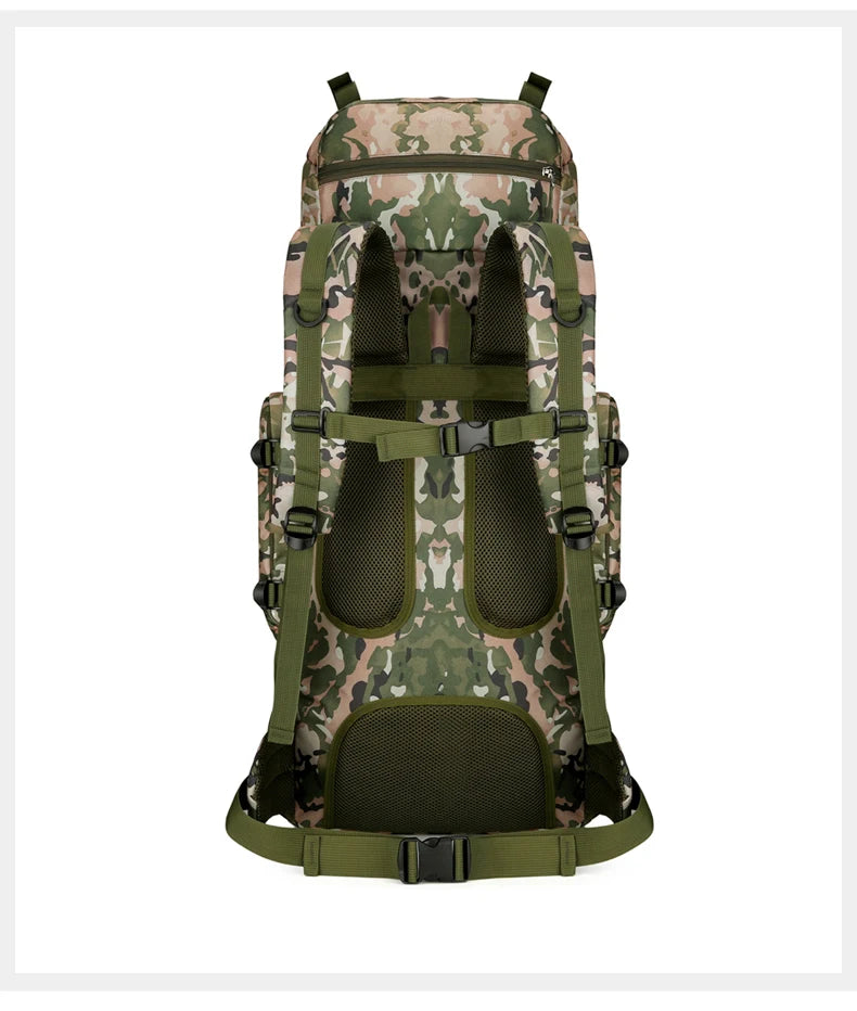 90L Travel Bag Camping Backpack Tactical Hiking Climbing Bags Outdoor Mountaineering Large Sport Bag Men Luggage Molle Rucksack