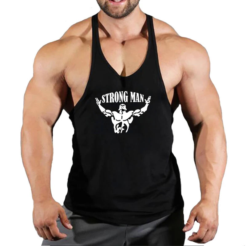 Gym T-shirts for Men Clothing Fighter Tanks Camis Mens Tops T-shirts Suspenders Man Top for Fitness Stringer Men's Clothes Shirt