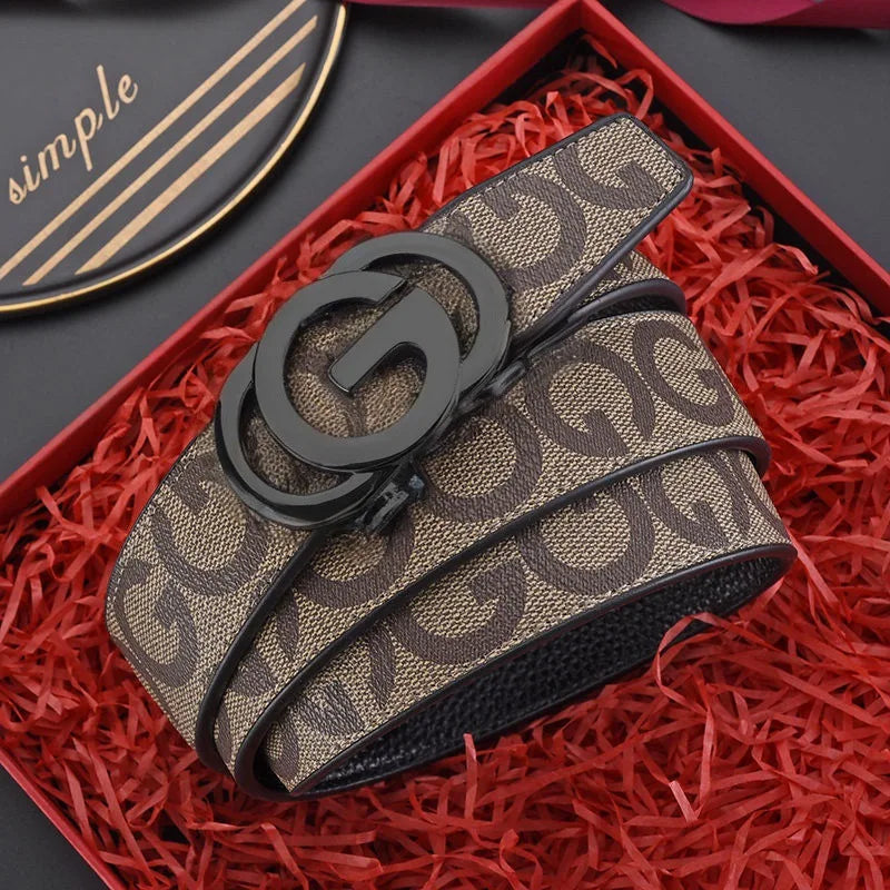 Business Men Belts Casual Fashion Luxury Designer Famous Brand Automatic g Buckle Women Belts Leather Belt for Men Male Jeans