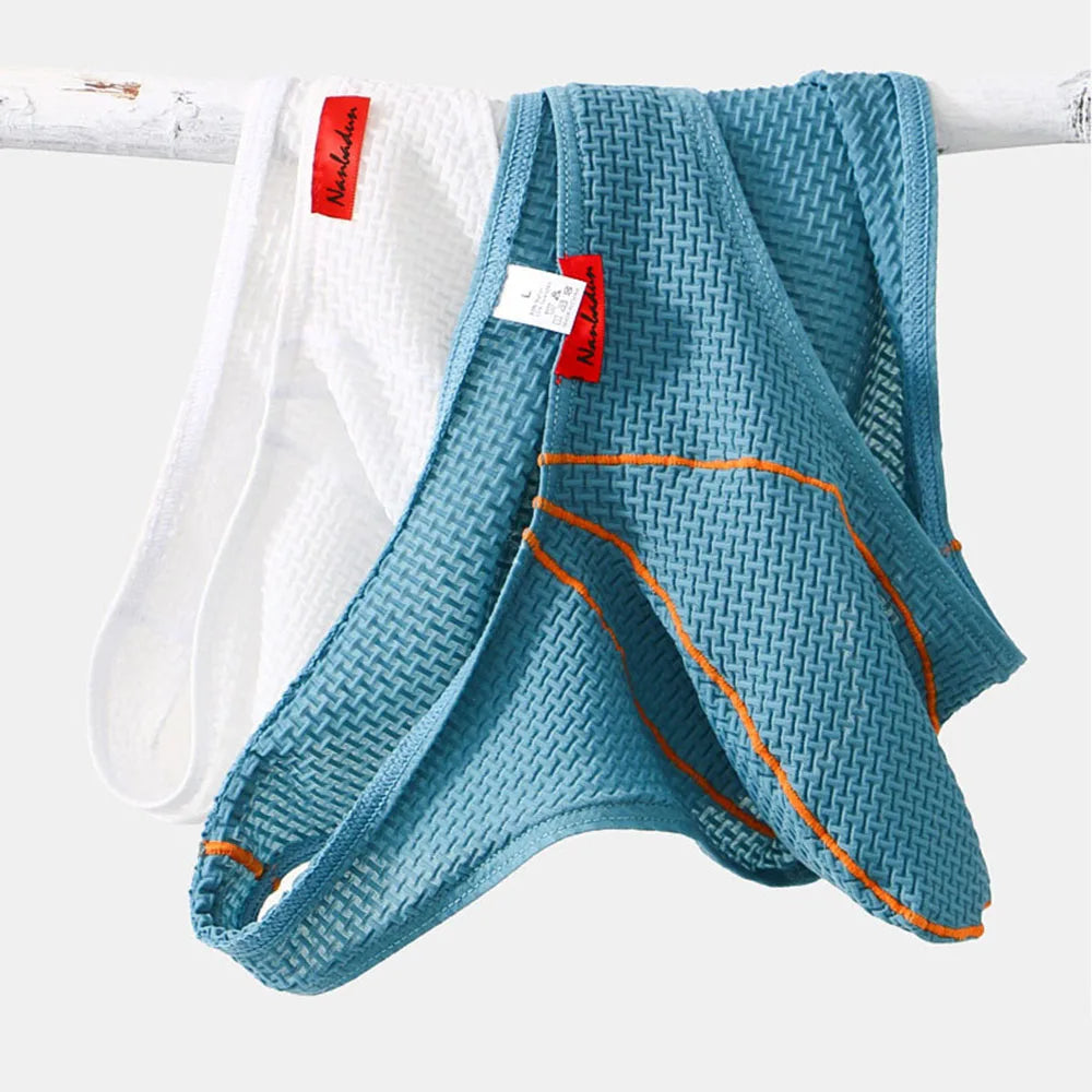 Men Underwear U Convex Ice Silk Briefs Knickers Panties Low Waist Underpant Panties Sports Breathable Low-Rise Elastic Underwear