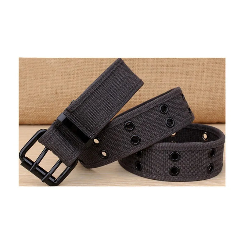 High Quality Canvas Tactical Belt For Men Metal Buckle Luxury Webbing Waistband Outdoor Sport Male Training Belts