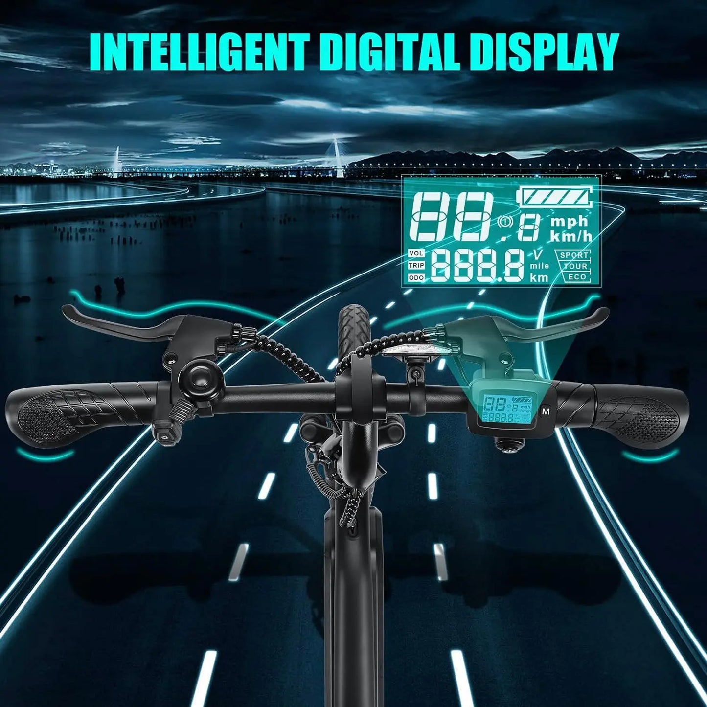 Folding Electric Bike for Adults, 374Wh Ebike, 20MPH Electric Bikes, 14" Foldable Electric Bicycle, 20-50 Miles, Customized