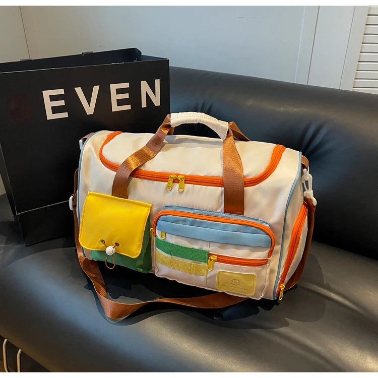 Travel Bag, Duffel Bag Cosmetics Bag, Professional Fitness Bag, Yoga Swimming Training Backpack, Satchel Shoulder Crossbody Tote Bag, Suitable for Men and Women