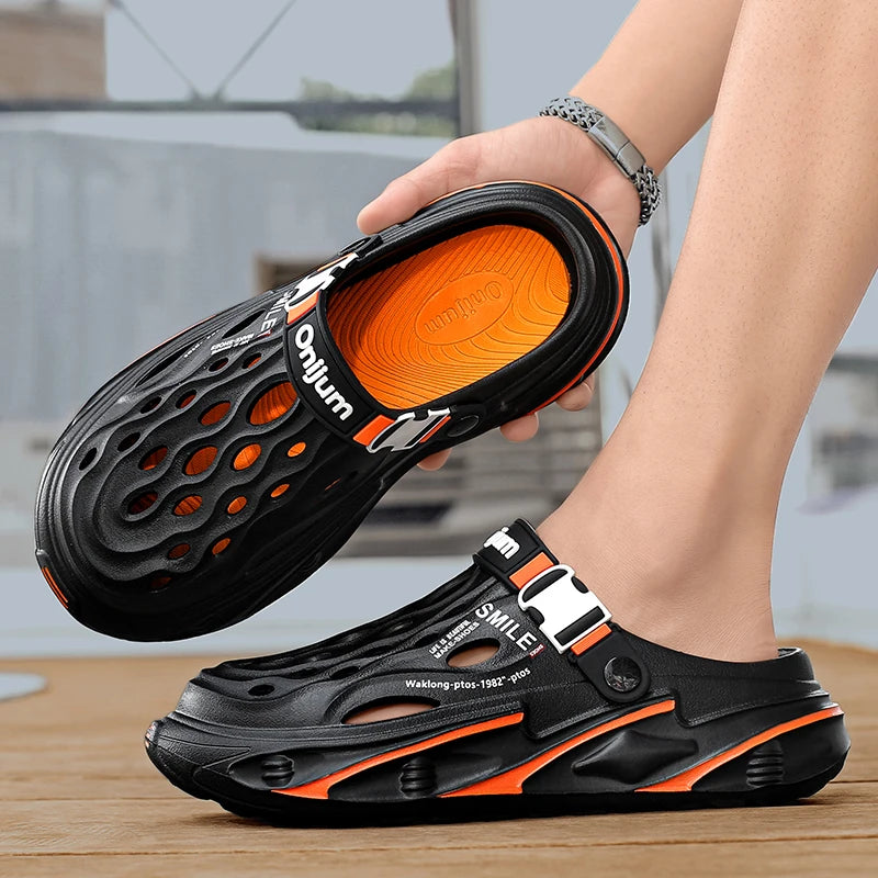 Fashion Men's Outdoor Sandals Slippers Beach Comfortable Clogs Soft Slides New Men Casual Shoes Garden Shoes Male Beach Slippers