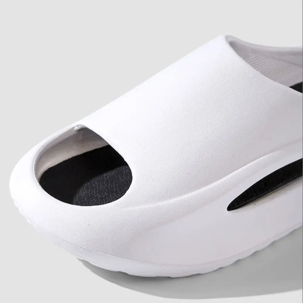 Summer Slippers for Men and Women Thick Bottom Eva Step on the Poop Feeling Outside Wear Non-slip Casual Bathroom Slippers