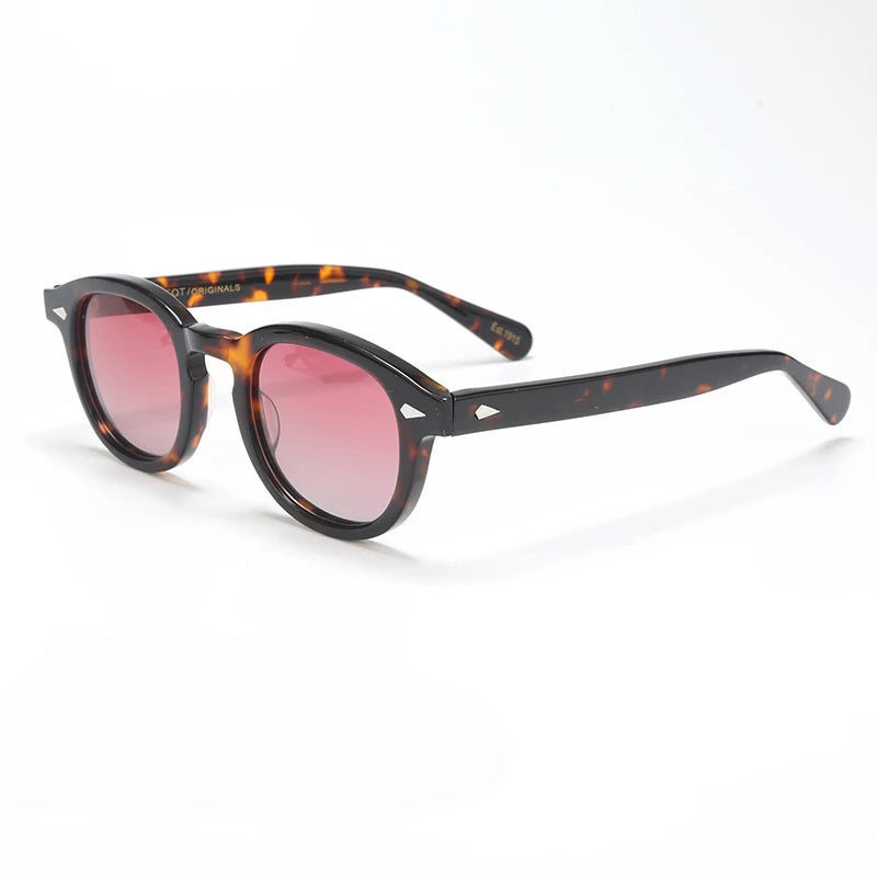 Men's Sunglasses Woman Johnny Depp Polarized Sun Glasses Acetate Frame Luxury Brand Vintage Driver's Shade