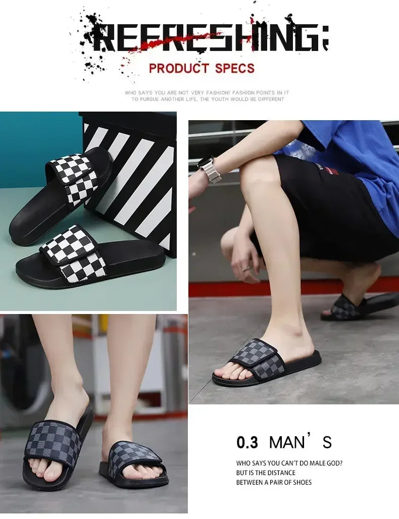 Slippers for Men To Wear Outside in Summer Men's Non-slip and Anti-odor Comfortable Soft Flip-flops Outdoor Trendy Sandals