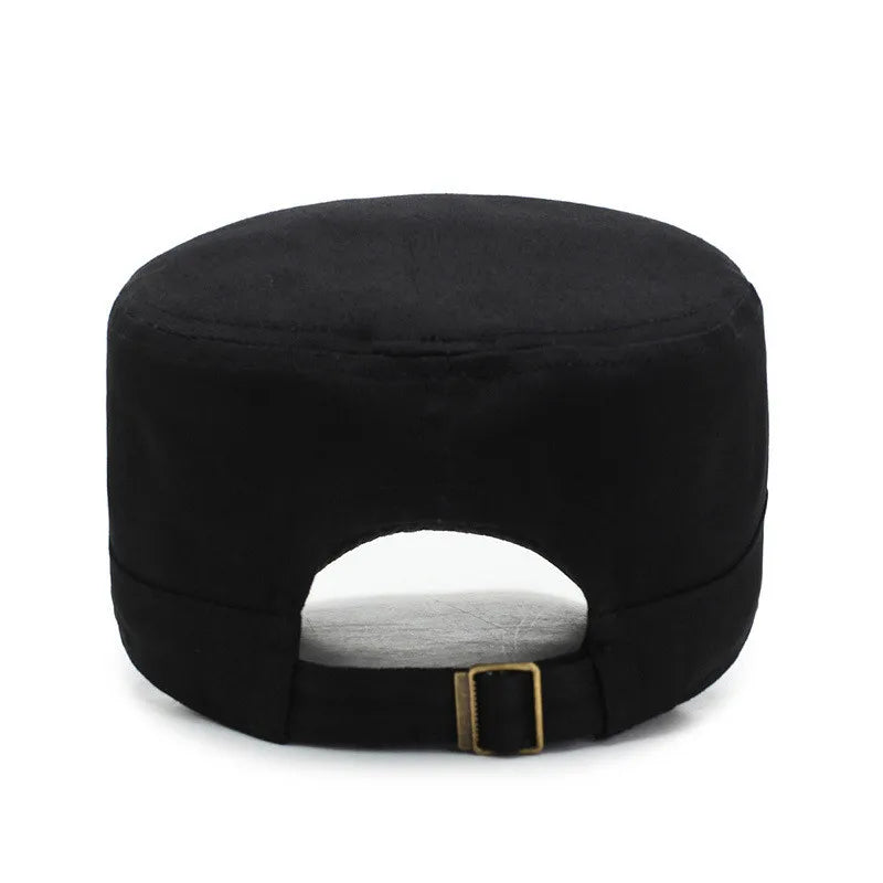 Men  Cap Summer Autumn Casual Cadet Hat Flat Top Caps Female Vintage Hats Bone Man Cap Fashion Shade Cotton Cap