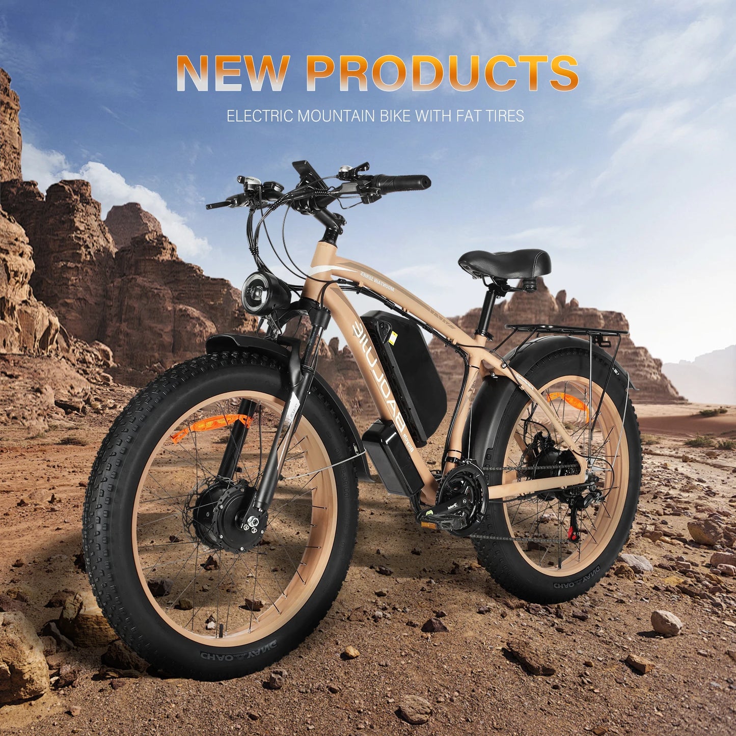 BAOLUJIE DP-2602 Electric Bicycle 3000W Motor 48V23Ah Battery City Commuter Electric Bike 26 inch tire all terrain E-bike