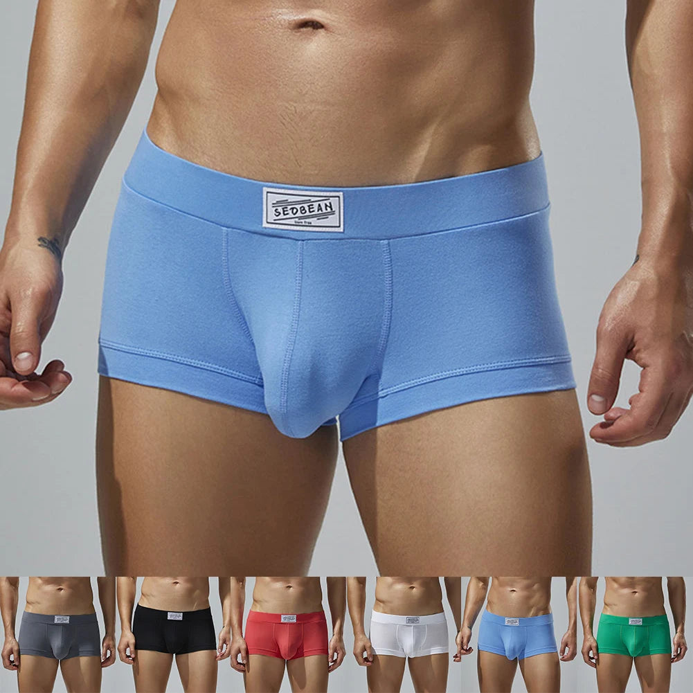 Men Sexy Underwear Boxer Briefs Comfortable Breathable Low Rise Intimates Hot Stretch Male Boxershorts Teenage Underpants