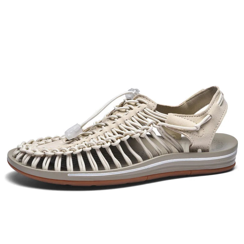 Men's Sandals Woven Casual Mens Beach Shoes 2025 New Comfortable Soft Men's Sandals Summer Casual Shoes for Men Sandalias Hombre