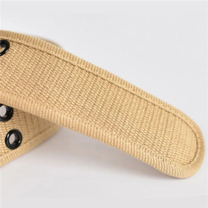 High Quality Canvas Tactical Belt For Men Metal Buckle Luxury Webbing Waistband Outdoor Sport Male Training Belts