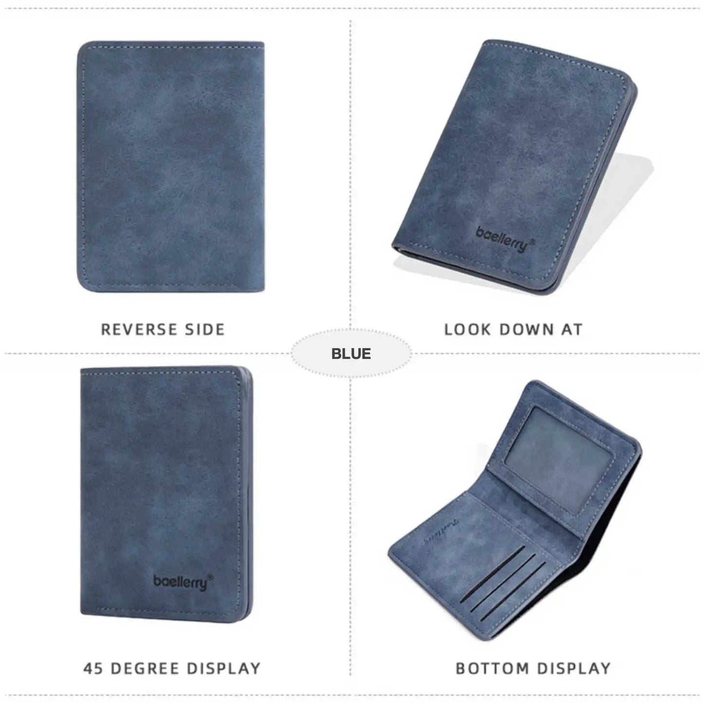 Thin Sanded Leather Multi-Card Driver's License Card Holder Simple Casual New Business Multi-Function Bifold Men's Short Wallet