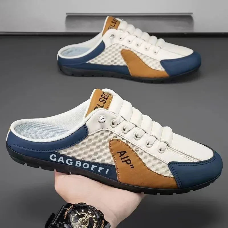 Summer Men's Half Slippers Trendy New Casual Shoe Light Walking Flats for Men Non Slip Sneaker Hot Sale Man Shoes Zapatos Hombre