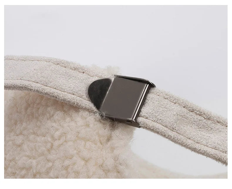 Baseball caps, outdoor warm caps, teddy velvet embroidered cold caps, stylish with warm hats