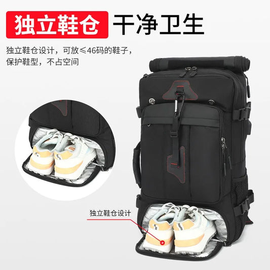 Travel backpack for men boarding, casual men's backpack for travel, large backpack for travel, 70 liters L, super large capacity