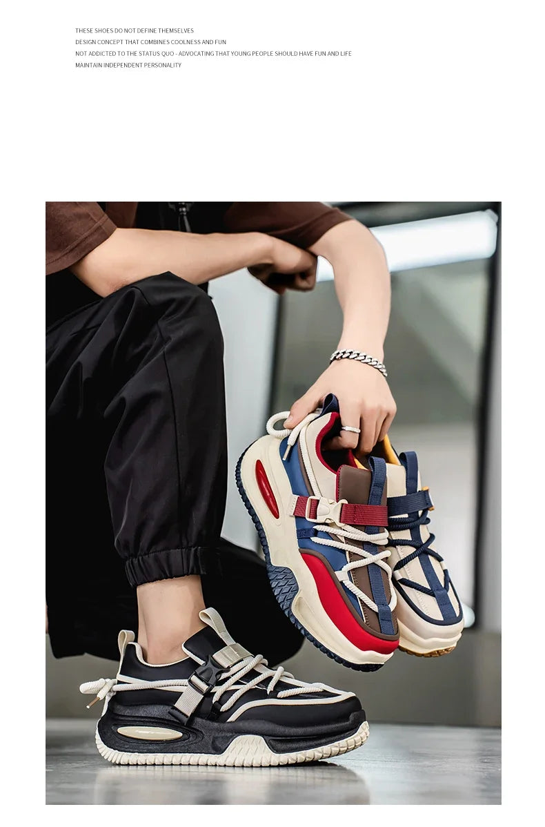 Fashion Men's Sneakers 2025 Trend Personalized Casual Men Shoes Comfort Platform vulcanized Shoes for Men Zapatillas De Hombre