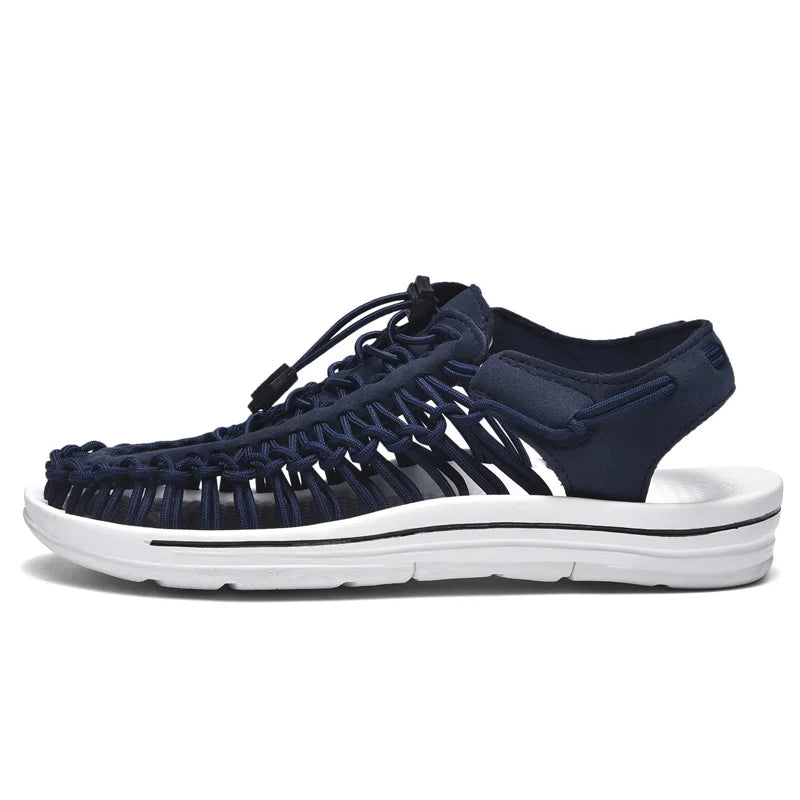 2025 Summer Men Sandals Genuine Leather Mens Casual Shoes Outdoor Men Leather Sandals for Men Beach Shoes Roman mens Shoes