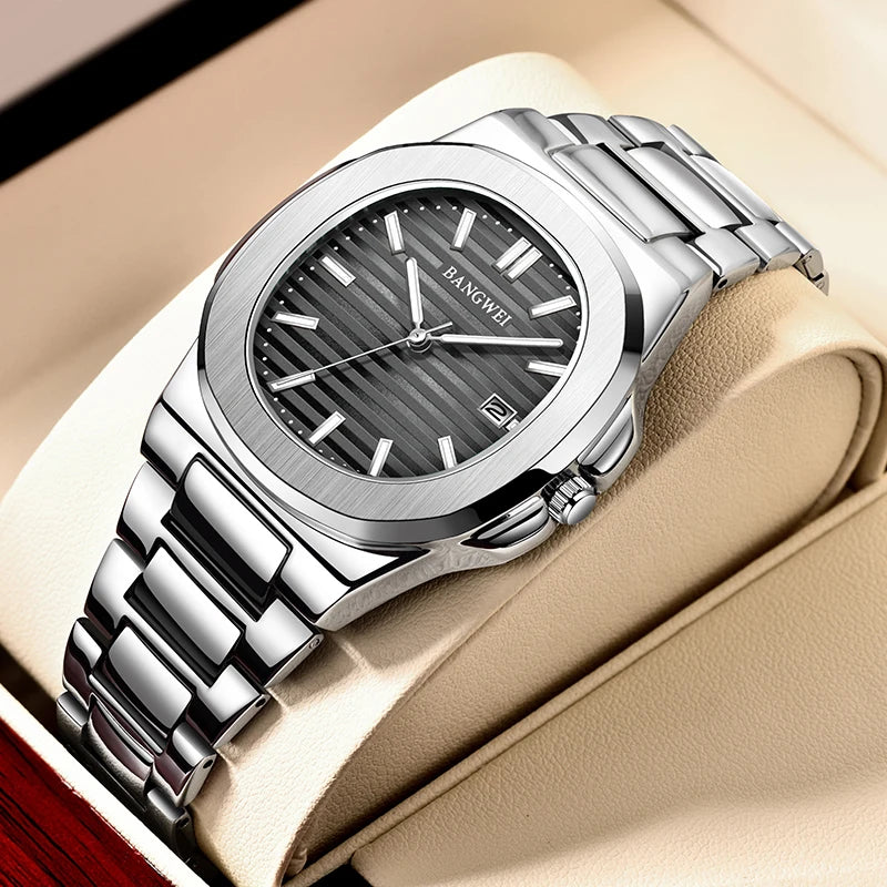 Watch For Men Top Brand Luxury  LIGE  Fashion Full  Steel Quartz Men Watches Date Business Sport Male Wristwatch Clock Montre Ho