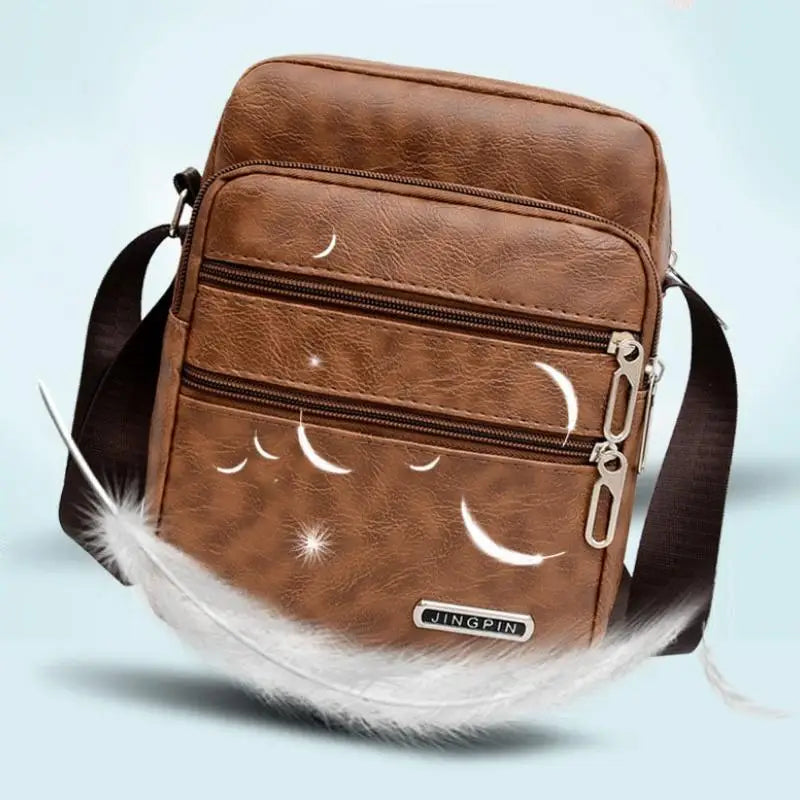 Men's PU Leather Crossbody Shoulder Bags High quality Tote Fashion Business Man Messenger Bag  Leather Bags fanny pack