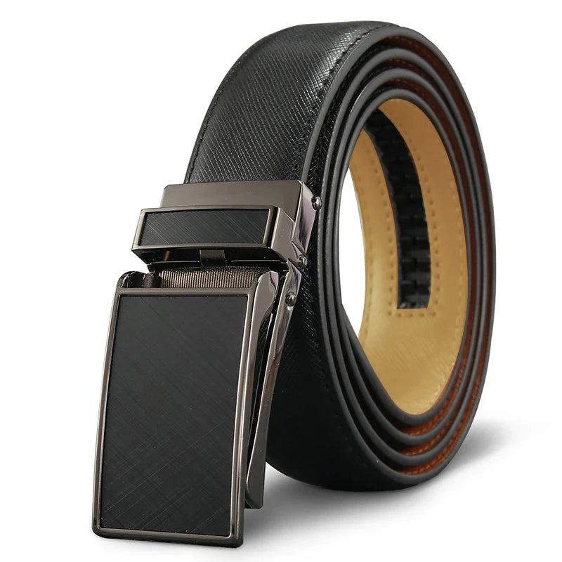 Belt Male Men's belt Genuine Leather Strap luxury brand Automatic Buckle Belts For Men Belts Cummerbunds cinturon hombre