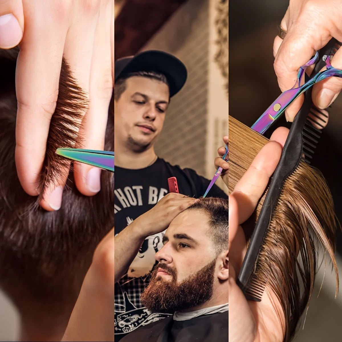 Barber HaircutHairdressing Scissors for Hairdresser Styling Trimming Cutting Tools for Men Women- Ergonomic Design Lightweight