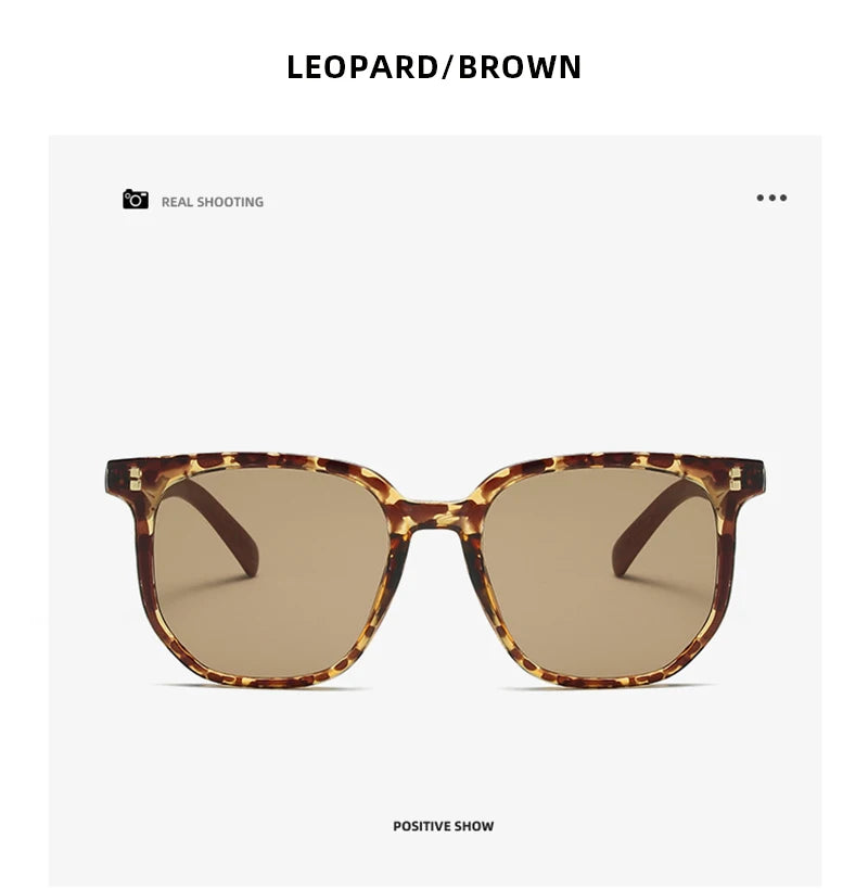 Classic Big Woodgrain Sunglasses Men women Retro Oversize Square Sun Glasses Male Female Fashion Summer Vacation Driving Shades