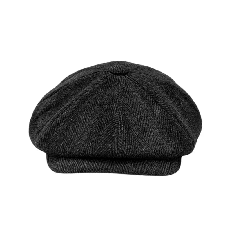 Men's cap 2021 New Men's Newsboy Hats Vintage Herringbone Octagon Cap Women Berets Gatsby Flat Hat BLM73