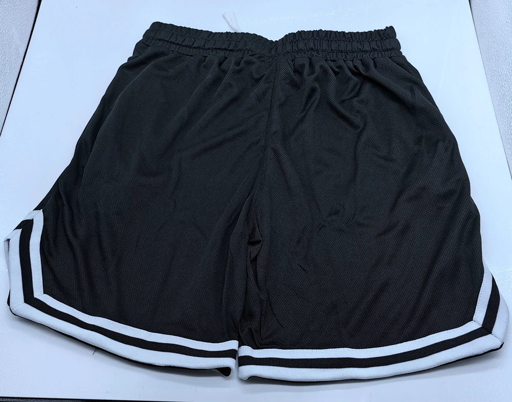 Mens Basketball Shorts Summer Gym Fitness Sports Training Running Workout Quick-Drying Jogger Male Orange Five-Point Short Pants