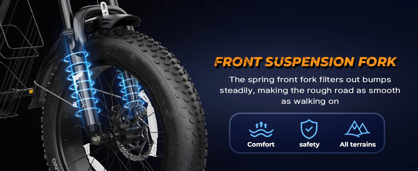 Varun X-Plorer Rapto Adult Dirt Electric Bike, 1000W Peak Power, 48V 20.8Ah, 20" Fat Tire, 28MPH, Ebike UL 2849, 1 Year Warranty