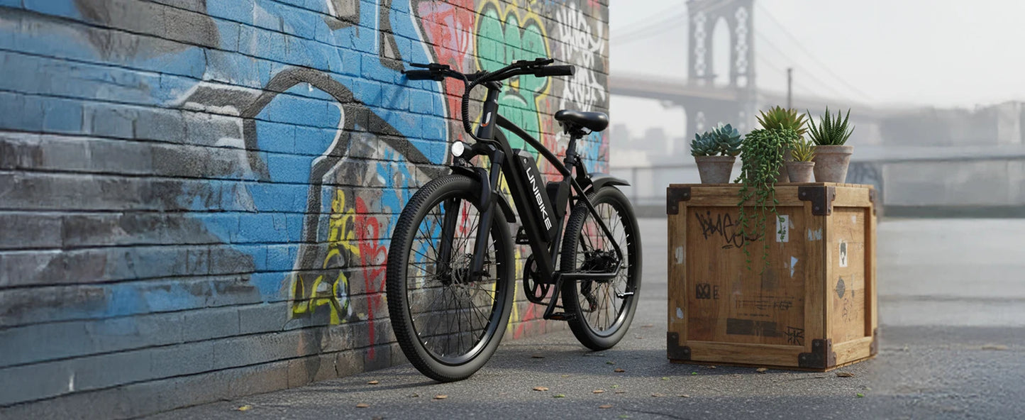 26'' Electric Bike for Adults,750W Peak Motor Mountain Ebike,22MPH Up to 45 Miles,7-Speed,Removable Battery,Commuter E-Bike