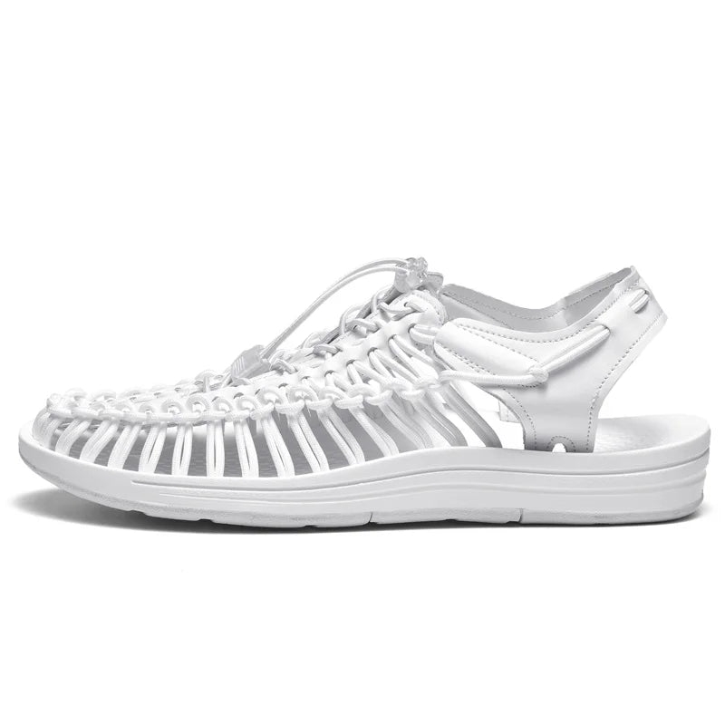 2025 Summer Men Sandals Genuine Leather Mens Casual Shoes Outdoor Men Leather Sandals for Men Beach Shoes Roman mens Shoes
