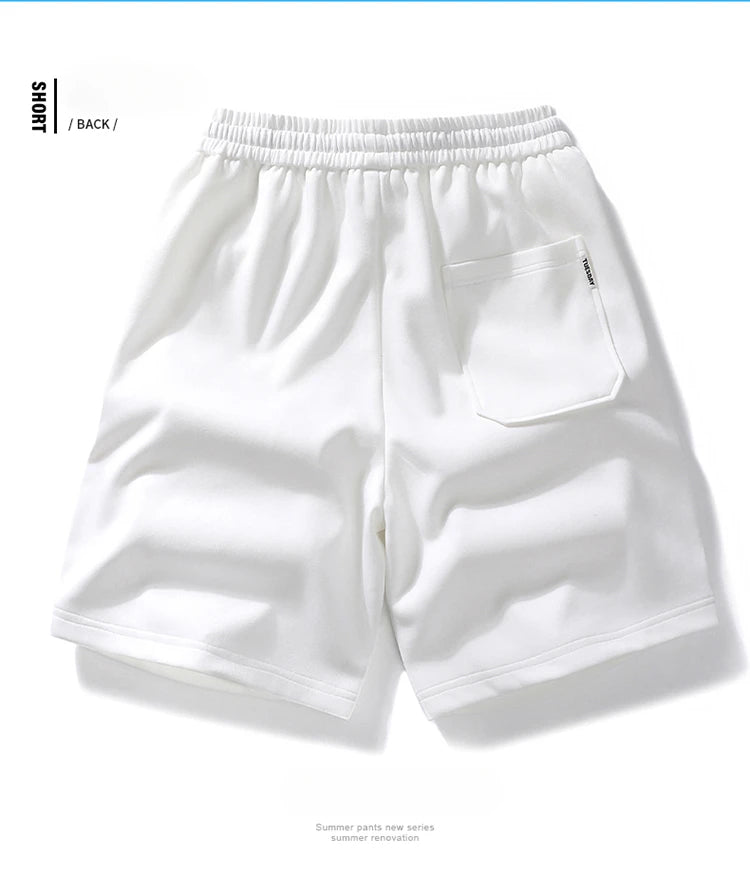 Men's Shorts Streetwear Trend Casual Loose Sporty Knees Length Shorts 2025 Summer New Fashion Stereoscopic Printed Cotton Shorts