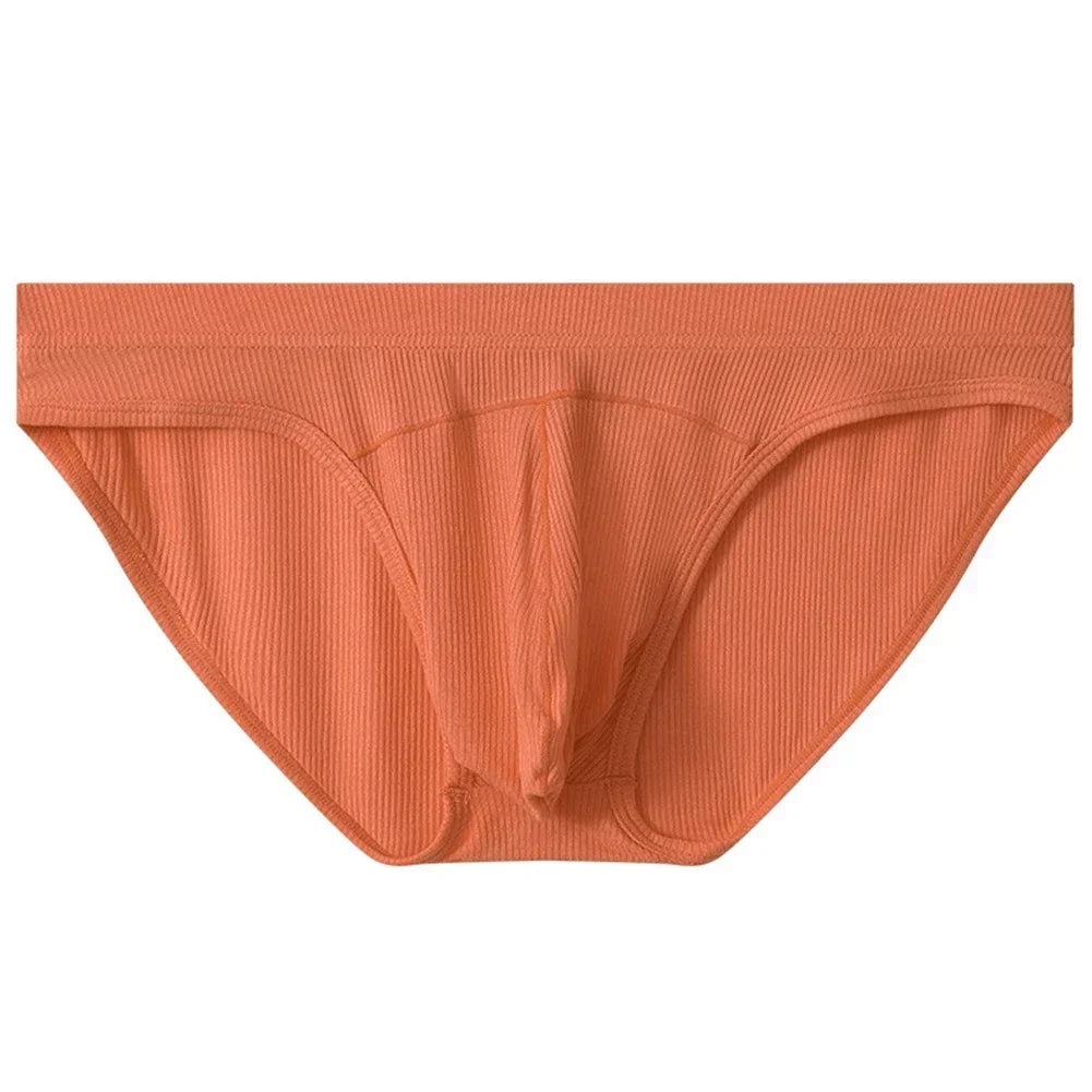 Underwear Men Threaded Low Waist U Convex Pouch Breathable Briefs Summer Quick-Drying underpants men Bikini Slip Homme panties