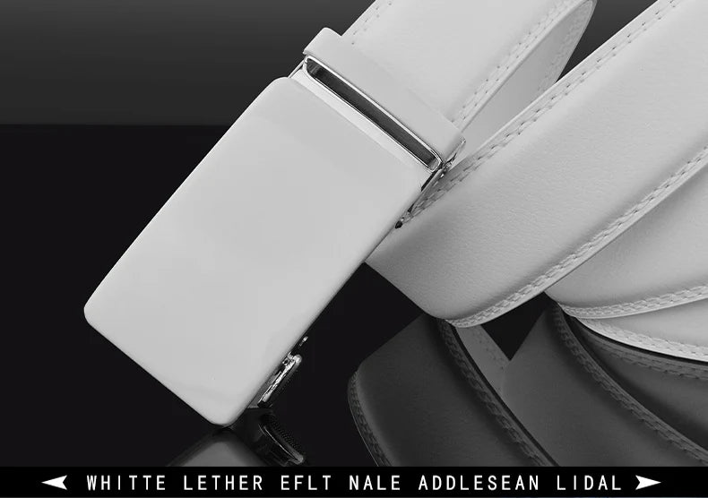2024 Men Designer Belts High Quality White Luxury Brand Belt Automatic Buckl Cowskin Casual Business Waist Strap Ceinture Homme