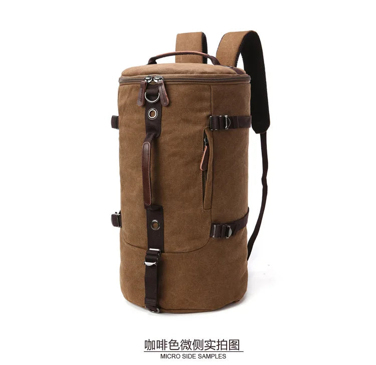 2025 Fashion Large Man Travel Bag Mountaineering Backpack Male Luggage Canvas Bucket Shoulder Army Bags For Boys Men Backpacks