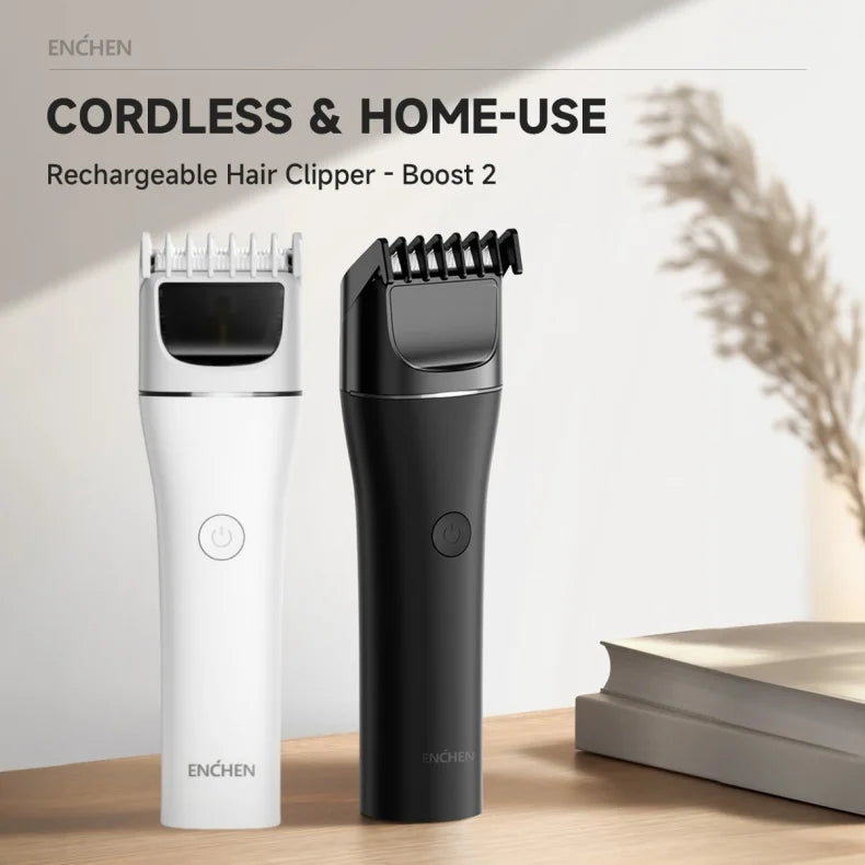 ENCHEN Hair Clipper Electric Barber Clippers Rechargeable Hair Cut Machine Cordless Beard Trimmer Travel Clipper for Men Boost 2