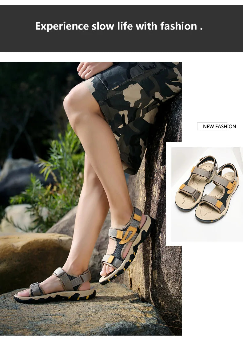 Big Size Summer Comfortable Outdoor Men's Sandals Lightweight Men Shoes For Male Casual Shoes Water Walking Soft Beach Sandals