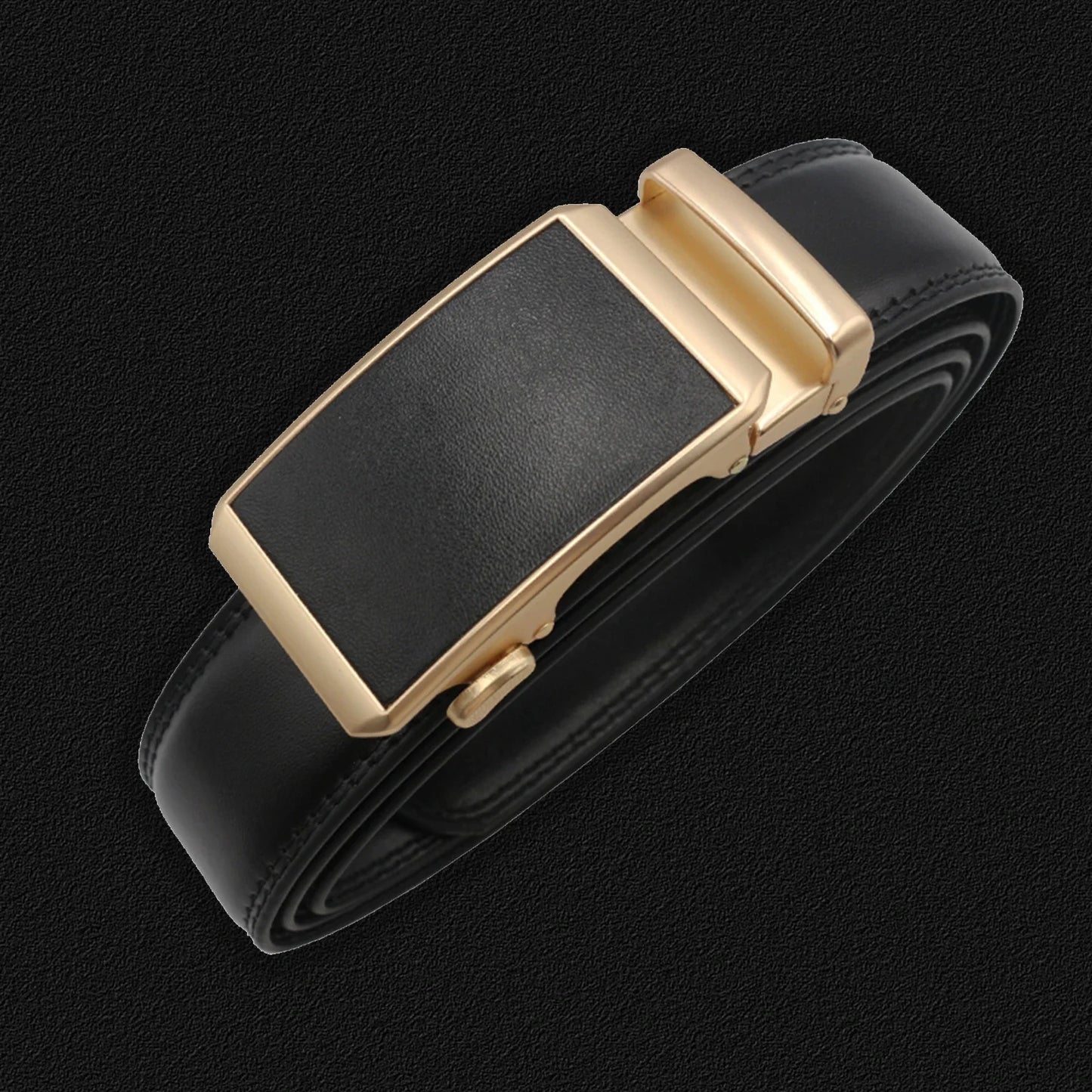 Men Automatic Buckle Belts Genuine Leather Belts for Business Men Luxury Black Strap Waistband New Fashion Brand Designer