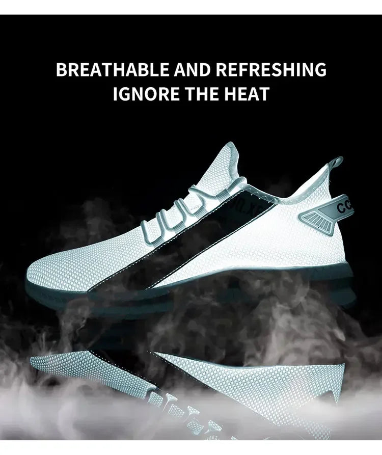Shoes For Men Breathable Mesh Sneakers White Fashion Gym Casual Lightweight Walking Shoes Couple Plus Size Footwear