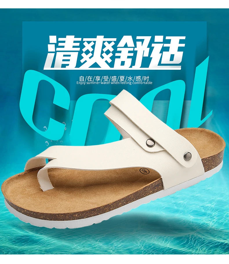 Mens Outdoor Open Toe Sandals Summer Breathable Beach Shoes Casual Sandals Indoor Soft Bottom Thickening Comfortable Non-slip
