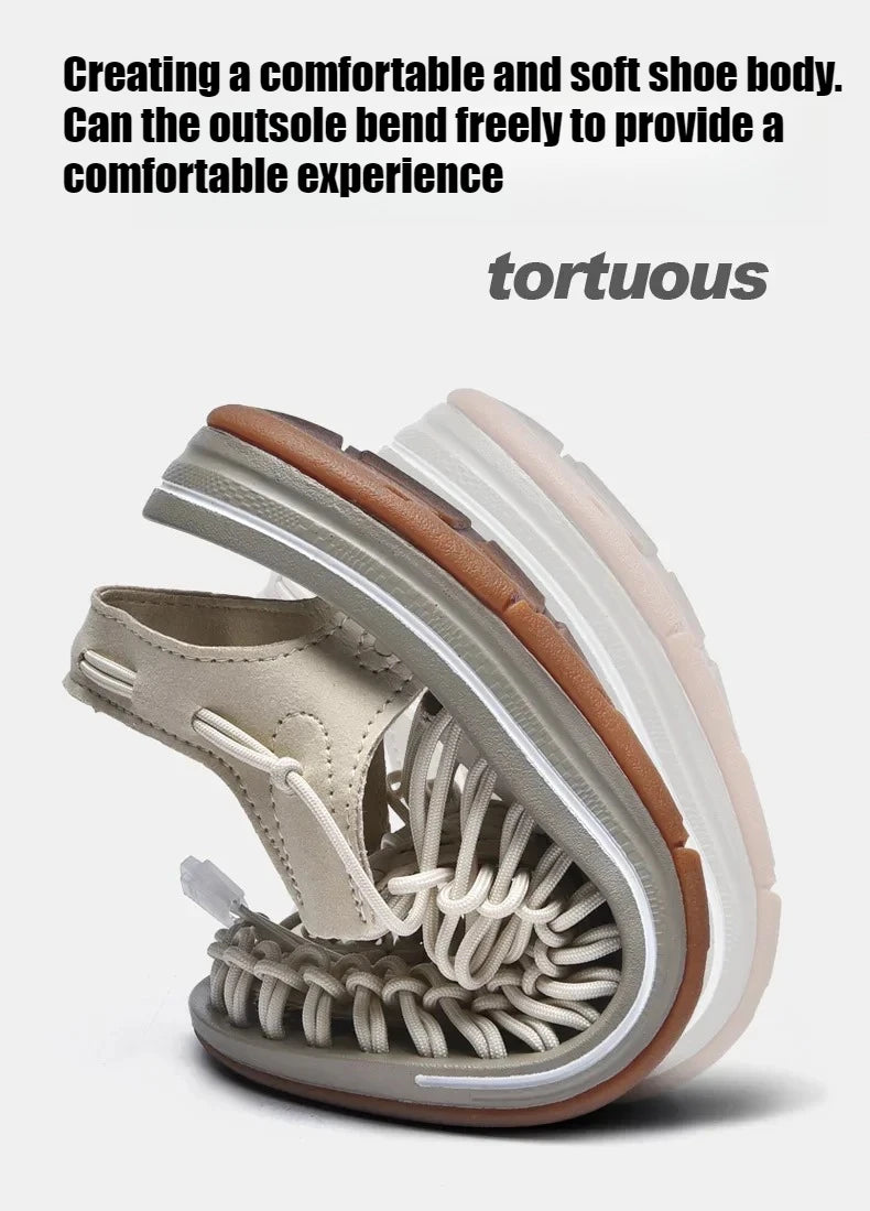 2025 Summer Men Sandals Genuine Leather Mens Casual Shoes Outdoor Men Leather Sandals for Men Beach Shoes Roman mens Shoes