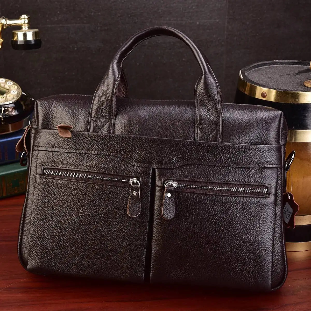 Business Laptop Bag Genuine Handbags Male Travel Briefcases Men High Quality Cowhide Leather Messenger Bags