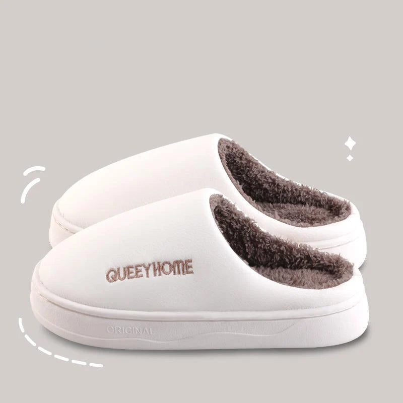 2025 New Winter Slippers for Men & Women: Plush Warm Fleece Lining, Anti-Slip Thick Sole, Indoor Home Comfort